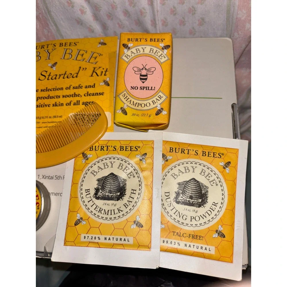 Burt's Bees Baby Bee Getting Started Kit Travel Size Skincare Set with Pouch